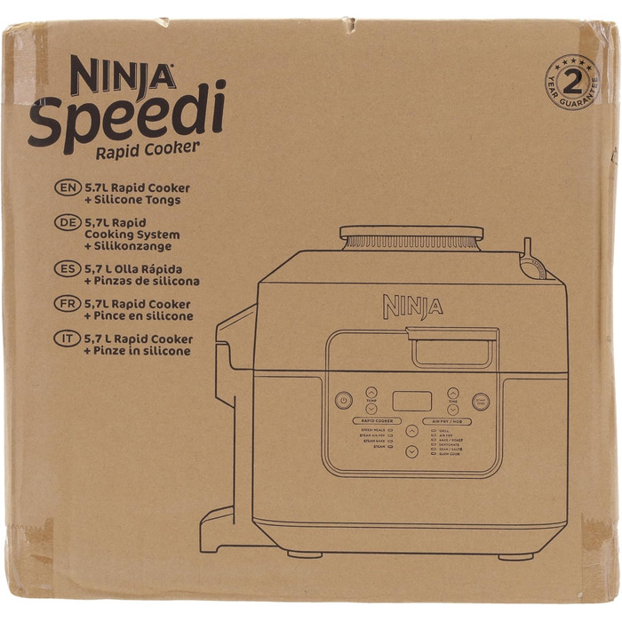 Мультиварка Ninja Speedi 5,7 л, 10-в-1, аерофритюрниця, повільне приготування, гриль, випічка, чорна та мідна ON400EUCP