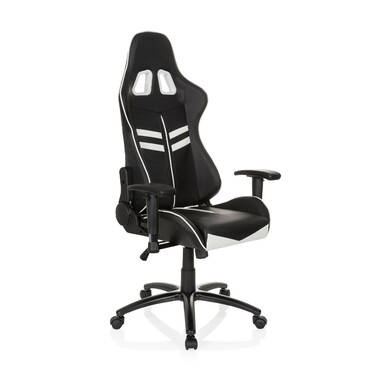 Ігрове крісло / Офісне крісло LEAGUE PRO Штучна шкіра Чорний / Білий HJH OFFICE