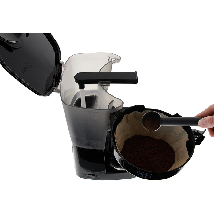 Кавоварка фільтраційна Melitta Easy Timer з таймером, скляною колбою, антикрапельною системою, 10 чашок, чорна