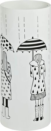 Підставка для парасольок HAKU Möbel, металева, біла, 18×45 см