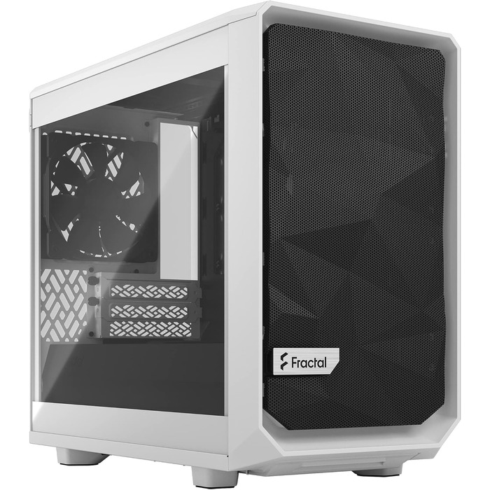 Корпус Fractal Design Meshify 2 Nano White TG Clear Tint, білий, скляна панель, компактний, для ігрових ПК