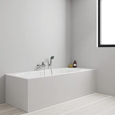 Змішувач для ванни Grohe Start Flow, хром, з інструментом, однозахісний, з автоматичним перемиканням ванна/душ, з зворотним клапаном, з металевими важелями, S-підключення