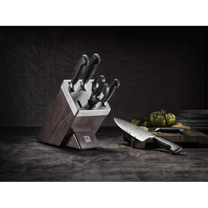 Набір ножів Zwilling Gourmet 7 предметів сірий, з самозаточкою, з нержавіючої сталі, Twin Grip, 12 см
