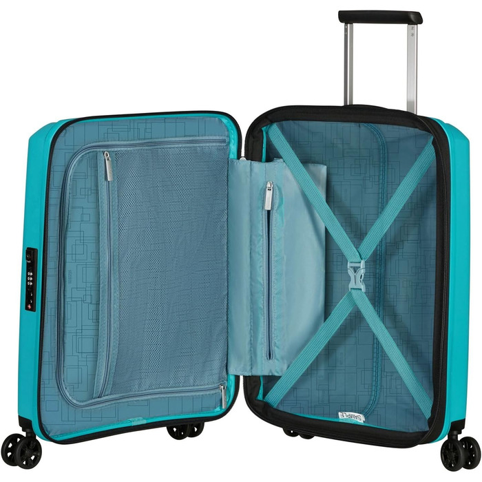 Валіза American Tourister Aerostep на 4 колесах, 55 см, розширювана, бірюзова