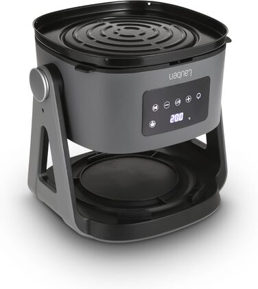 Аерофритюрниця Lauben Glass&Grill 3в1 5500BG, 5,5 л, скляний кошик, 6 програм, гриль і сковорода