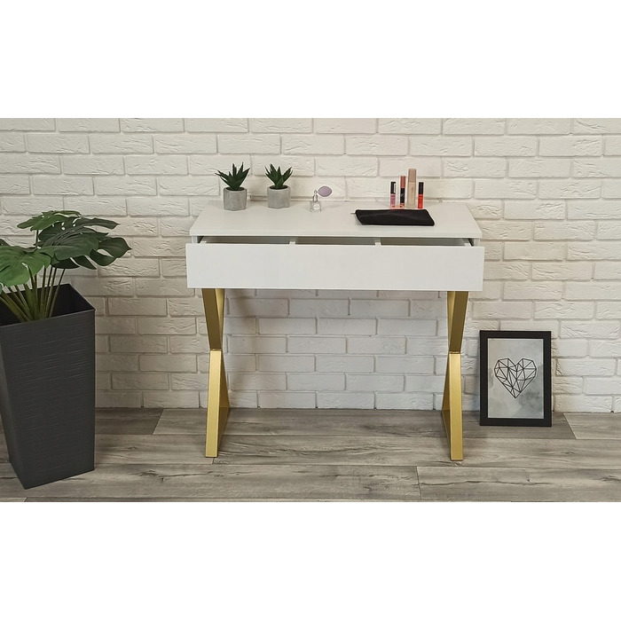 Консоль LUSTRAGLAM біла матова 90 x 80,5 x 40 см