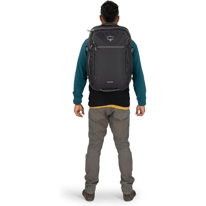 Рюкзак для подорожей Osprey Daylite Carry-On 44 л, чорний, міцний та легкий, ручна поклажа