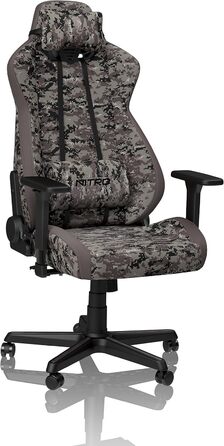 Ігрове крісло NITRO CONCEPTS S300 Urban Camo, ергономічне, для геймерів і офісу, тканинна оббивка, навантаження до 135 кг