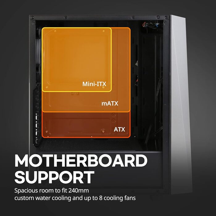 Корпус для ПК Zalman S4 Plus Mid Tower ATX, акрилова панель, 3x RGB 120мм вентилятори, чорний
