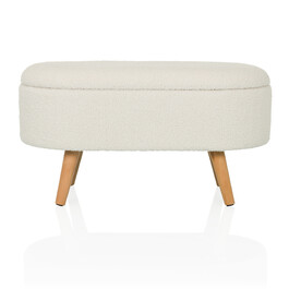 Пуф STORIANO 82x41x44 см, 1 відділення, білий, hjh LIVING