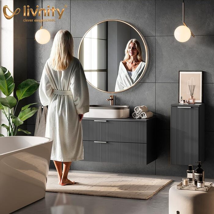 Шафа Livinity Bad Timavo біла з полицею, 60 x 67 см (Midischrank)