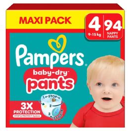 Підгузки-трусики Pampers Baby-Dry Pants розмір 4 (9-15 кг), 94 шт. — максимальний захист від протікань