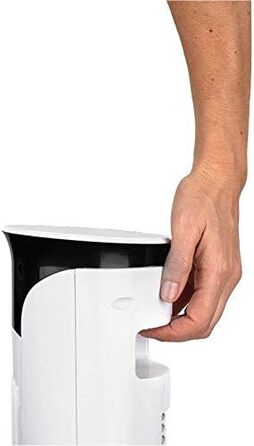 Вентилятор-колона BLACK+DECKER BXEFT47E, 45 Вт, 3 швидкості, таймер 12 год, потужний, пластик, 81 см, білий