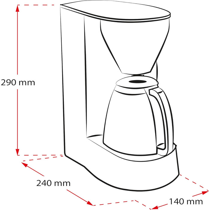 Кавоварка крапельна Melitta Single5, скляна колба, 5 чашок, чорна, з функцією захисту від крапель