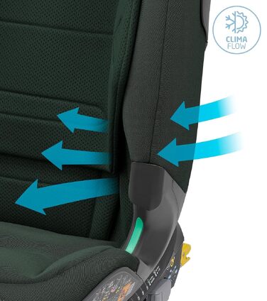 Дитяче автокрісло Maxi-Cosi Titan Pro² i-Size (76-150 см, 15 міс. - 12 років), захист G-CELL, ClimaFlow, колір Authentic Green