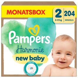 Підгузки Pampers Harmonie розмір 2 (4-8 кг), гіпоалергенні, 204 шт.