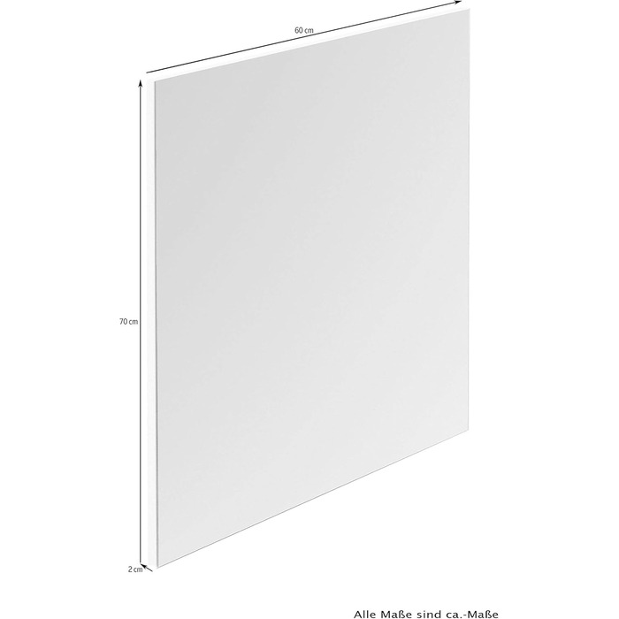 Настінне дзеркало byLIVING Jakob, антрацит, 60x70 см, сучасний дизайнерський дзеркальний декор для передпокою та ванної кімнати