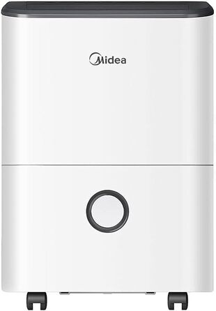 Осушувач повітря Midea DF-20DEN7-WF, 20 л/доба, для приміщень до 40 м², керування через додаток, 3 л бак, білий