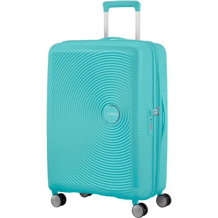 Валіза American Tourister Soundbox розширювана 67 см, 71.5/81 л, синя, TSA замок, на 4 колесах