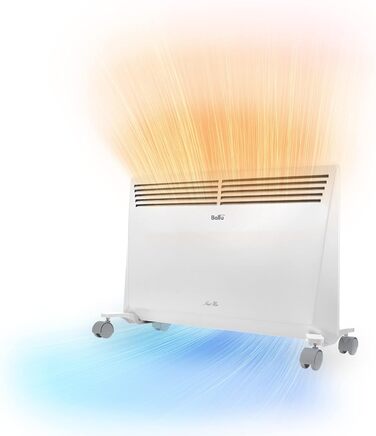 Електричний конвектор Ballu Heat Max 1500 Вт на роликах, настінний, з таймером і тижневим програмуванням