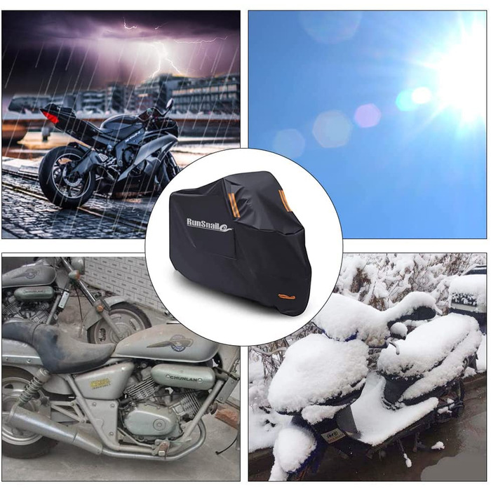 Водонепроникний чохол для мотоцикла XXL з отвором для замка, 210D Оксфорд, для Harley-Davidson, Honda, Yamaha, Suzuki, Kawasaki, 265 см, стійкий до подряпин, для вулиці