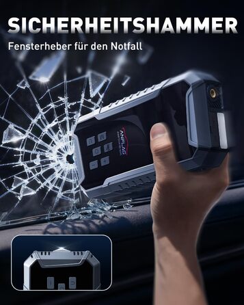 Powerbank для авто ANFLAG 7000A з компресором 160PSI, 26800mAh, для бензинових та дизельних двигунів (до 12.0L), LED-ліхтар