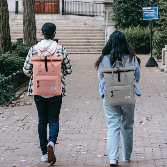 Водонепроникний рюкзак TAN.TOMI для ноутбука 15,6'' Rolltop, темно-сірий, для школи, подорожей, велосипеду, для чоловіків і жінок