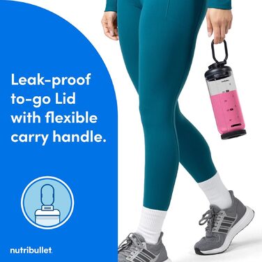 Потужний блендер-екстрактор Nutribullet 900 Series, матовий срібний, 25 000 об/хв, набір 11 предметів з чашами To Go 500 мл для смузі та соків