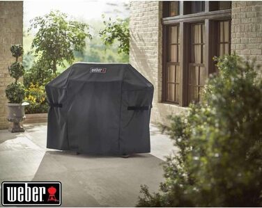Преміум чохол для гриля Weber Spirit/Spirit II 300, водо- та UV-захист, дихаючий, з липучкою, чорний