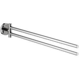 Тримач рушників GROHE Essentials, 439 мм, 2-х плечий, поворотний, з кріпленням для свердління, хром, 40371001
