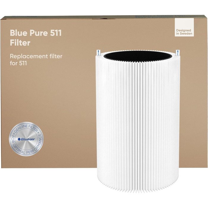 Очищувач повітря Blueair Blue Pure Mini Max — компактний та безшумний фільтр для спальні та офісу, видаляє 99,97% пилу, пилку та диму (сумісний з 511i Pure)