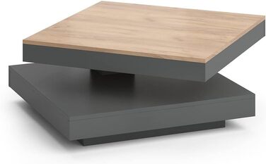 Журнальний стіл Vicco Elias, антрацит/дуб золотий, 70x34 см