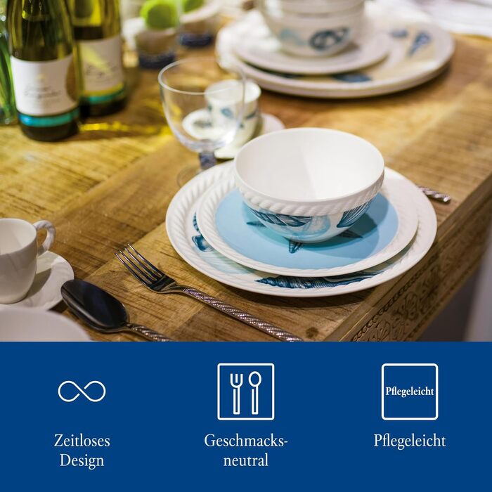 Набір столових приборів Villeroy & Boch Montauk на 6 осіб, 24 предмети, нержавіюча сталь, для великих свят, можна мити в посудомийній машині