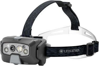 Налобний ліхтар Ledlenser HF8R Core, 1600 люмен, акумуляторний, водонепроникний IP68, з червоним світлом, чорний, для туризму та outdoor