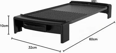 Електричний гриль Cecotec Tasty&Grill 2000 InoxStone, антипригарна панель Rockwater, 2000 Вт, регулятор температури, корпус із нержавіючої сталі