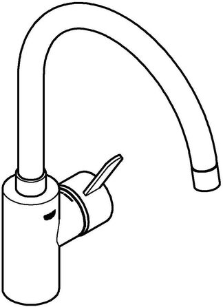 Змішувач кухонний GROHE Eurosmart Cosmopolitan Supersteel, з висувним душем, високий вилив, поворотний на 360°, економія води