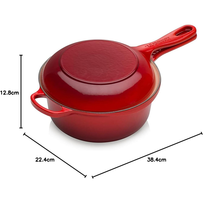 Le Creuset Marmitout: каструля-термос з чавуну, 2.3 л, Ø 22 см, вишневий (25044220902460)