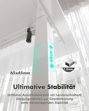 Ергономічний електричний стіл Devoko 120x60 см з регулюванням висоти для офісу та дому, білий