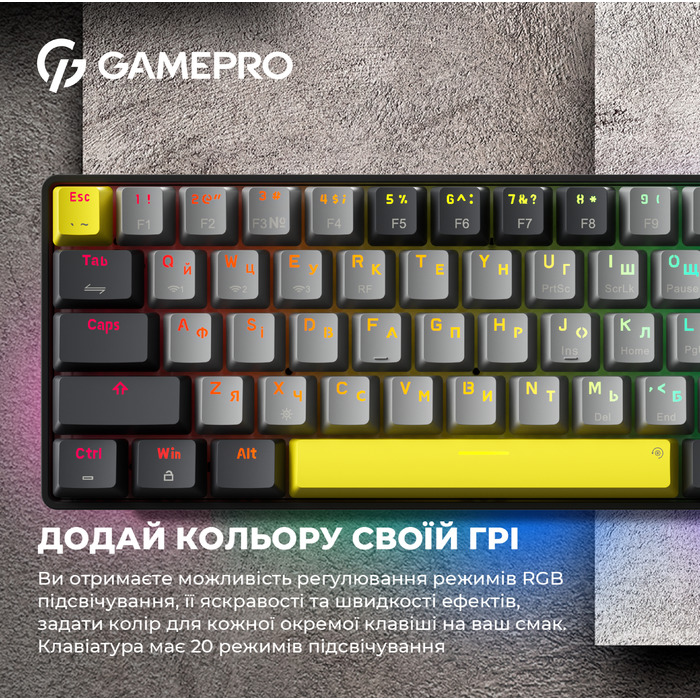 Клавіатура механічна бездротова GamePro Asgard Fenrir (MK130G Pro)