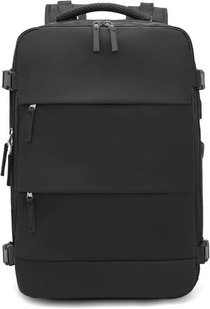 KONO Рюкзак для ручної поклажі 42x30x20, рюкзак для ноутбука 25L, Outdoor, для подорожей, спорту, Weekender з відділенням для взуття, чорний