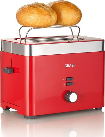 Тостер GRAEF TO63EU 2-слотовий, червоний, пластиковий корпус - для дому
