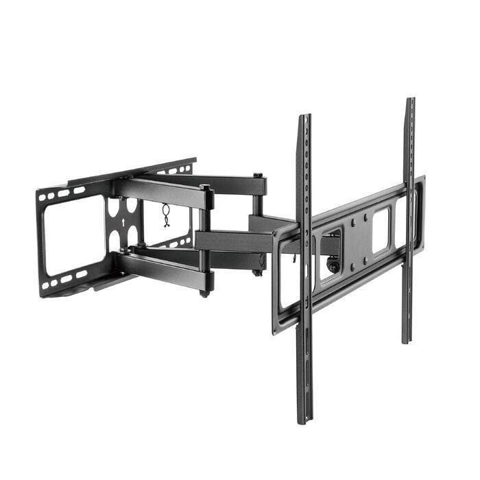 Настінний кронштейн для ТБ та монітора PureMounts, нахильний та поворотний, VESA 100x100 мм, до 20 кг, для діагоналі 32-70 дюймів, чорний