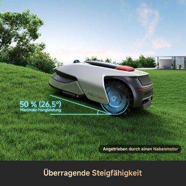 Робот-газонокосар Dreame A1 Pro без дроту, LiDAR 360°, 2000 м², керування через додаток, OmniSense, розумне уникнення перешкод (56.5 x 27 x 43.9 см)