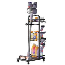 Стійка для акумуляторного пилососа Dyson Gen5 V15s/V15/V12/V11/V10/V8/V7/V6 - металева підставка з коробкою для зберігання аксесуарів