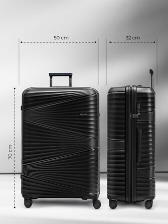 Pactastic ультралегкий жорсткий валіз XL 103 л 75 см з поліпропілену з TSA-замком для подорожей