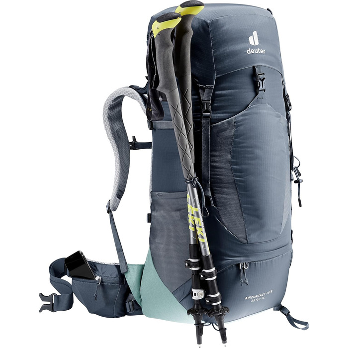 Жіночий трекінговий рюкзак Deuter Aircontact Lite 35+10 SL, легкий, Ink-Jade, 35+10 л