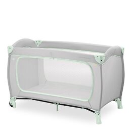 Дитяче дорожнє ліжечко Hauck Sleep N Play Go Plus, складане, з сумкою для транспортування, ігровий отвір, для дітей від народження до 15 кг, без матраца, колір Dusty Mint