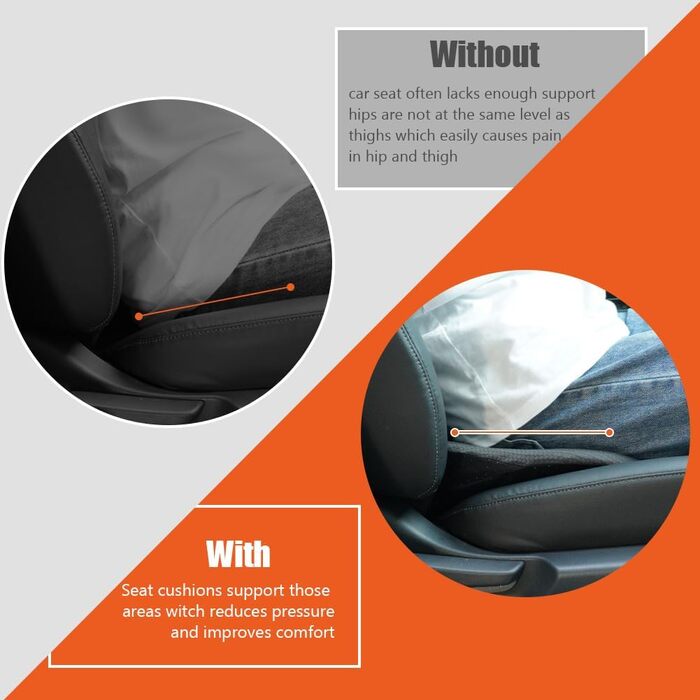 Подушка-клинок Ainiv для авто з піною Memory Foam: ергономічна підтримка спини для водія, комфорт у подорожах