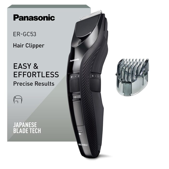 Триммер Panasonic ER-GC53K503 для чоловіків: бездротовий, водонепроникний, 19 налаштувань, чорний
