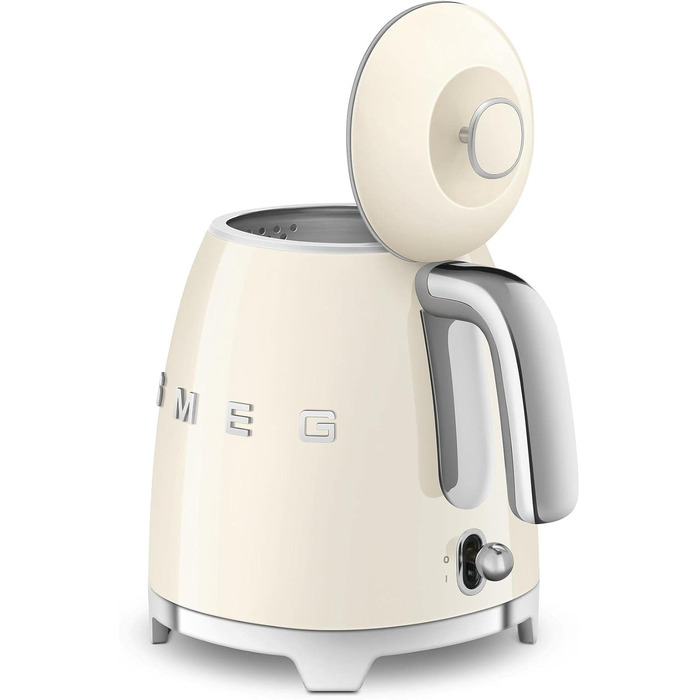 Електричний чайник Smeg KLF05CREU, 0.8 л, кремовий, з нержавіючої сталі, з автовимкненням та індикатором рівня води